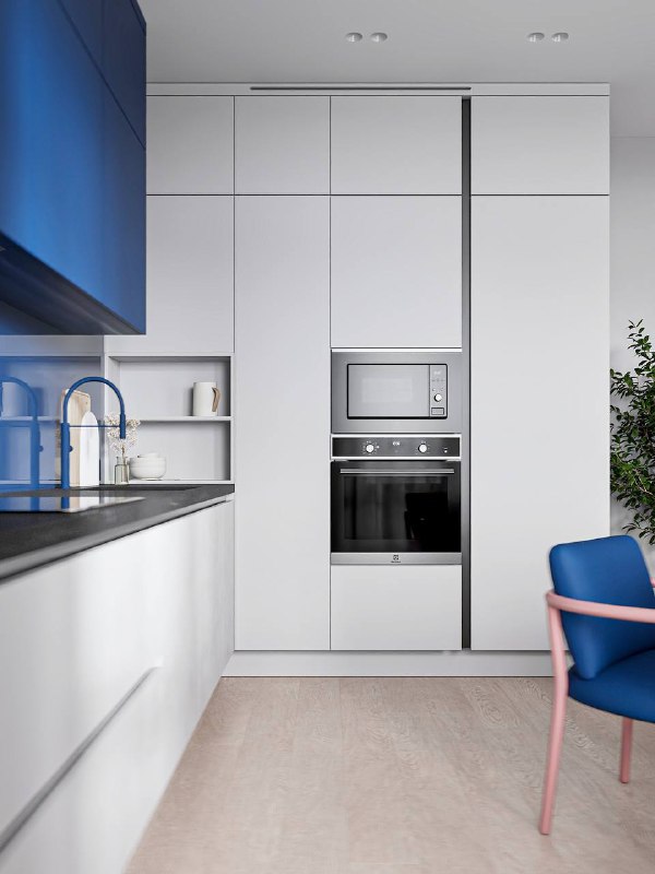 Какая кухня-гостиная из проекта студии ДД вам нравится больше? С бежевым диваном и акцентной стеной с золотыми птицами. С мягким белым диваном, роз... - изображение 6 - диваном, стеной, какая