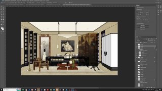 Многие делают кейсы, полностью работая в SketchUp, и скачивают мебель прямо внутри программы. Почему мы добавляем мебель через Photoshop, а не чере... - изображение 1 - sketchup, мебель, есть
