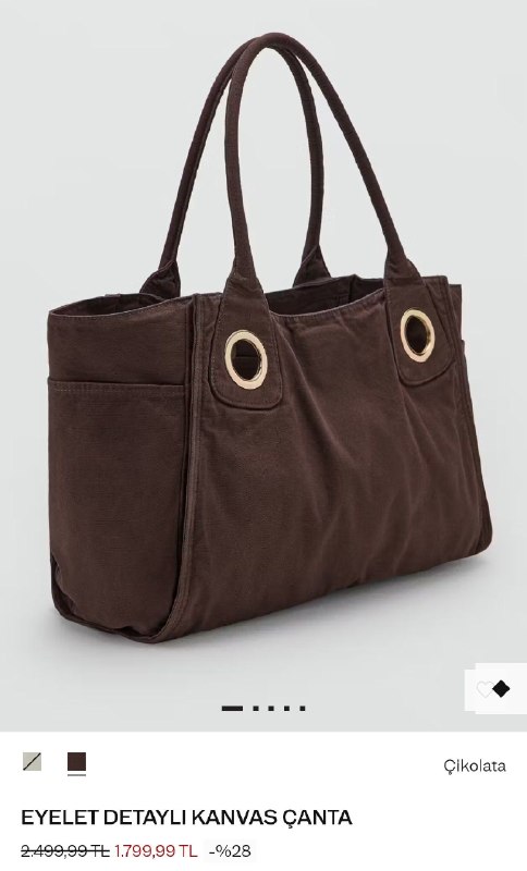 onlineshop خرید آنلاین ترکیه مانی شاپ: https://shop.mango.com/tr/tr/p/kad%C4%B1n/canta/omuz-cantalari/eyelet-detayl%C4%B1-kanvas-canta/37031426/32/0055*36*18