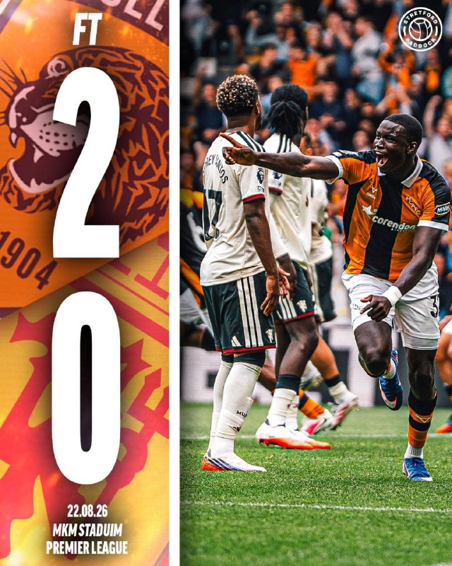 منچستریونایتد | Manchester United: ❌پایان بازی🟠 هال سیتی 2⃣🆚0⃣ منچستریونایتد 🔴شکست غیر منتظره مقابل تیم تازه صعود کرده، امید ها بر باد رفت!؟💎 @ManchesterPl
