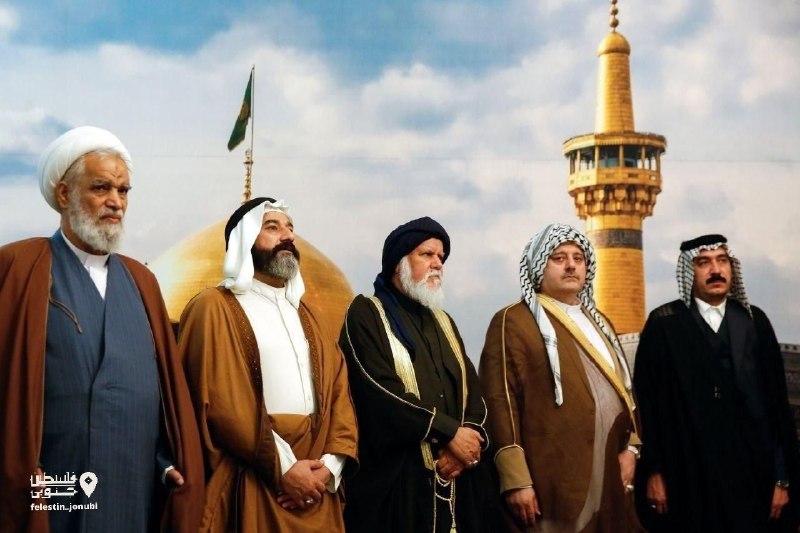 הערכת השייח'ים ומנהיגי השבטים של עיראק על קבורתו הייחודית של מנהיג המהפכה המעונה בנג'ף וכרבלא. 300 שייח'ים…