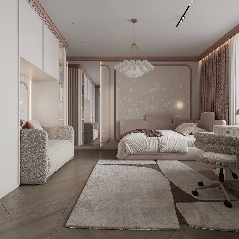 Зефирная детская для девочки в Москве. Вам нравится? Дизайнер Алёна Василевская Портфолио автора смотрите на - изображение 2 - зефирная, детская, девочки