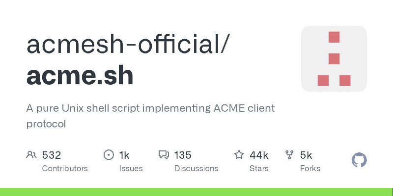GitHub - acmesh-official/acme.sh: A pure Unix shell script implementing ACME client protocol