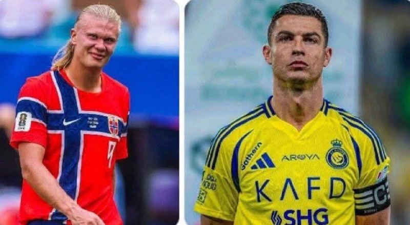 Futball palang news: 🔻ارلینگ هالند: 🗣️کریستیانو رونالدو با وجود اینکه 41 سالش است،فصل گذشته بیشتر از من گل زد! اینکه من در دوران حرفهایم هست