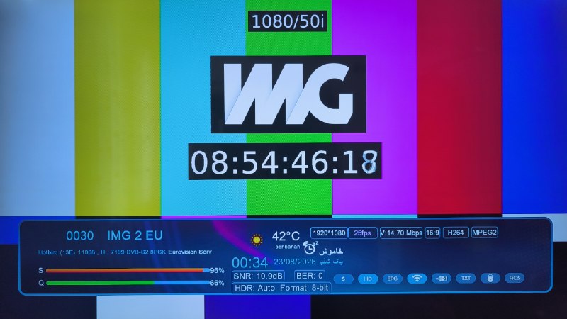 ماهواره استور: فید ثابت هاتبرد 📡 Eutelsat Hotbird 13B/13C/13G @ 13.0°E📶 11068 H 7200🆔 IMG 2 EU🔑 CW: 22 B3 11 E6 AE DC C8 52