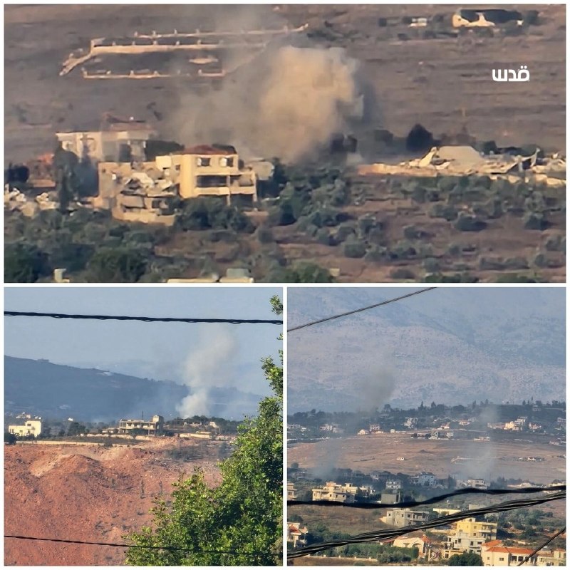 דחוף: הכיבוש מבצע שני אזורי פיצוצים והפצצות בדרום לבנון.