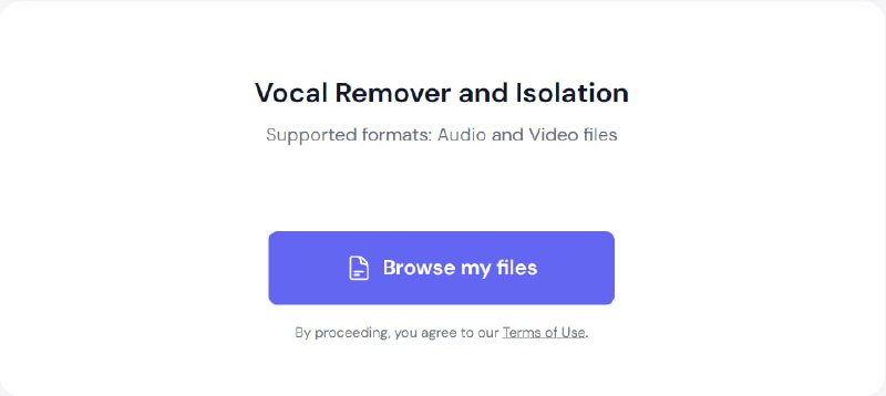 🆔  网站名称：My Vocal Remover⭐  网站功能：人声音乐分离📁  网站简介：一款用于从音乐中分离人声和乐器的工具