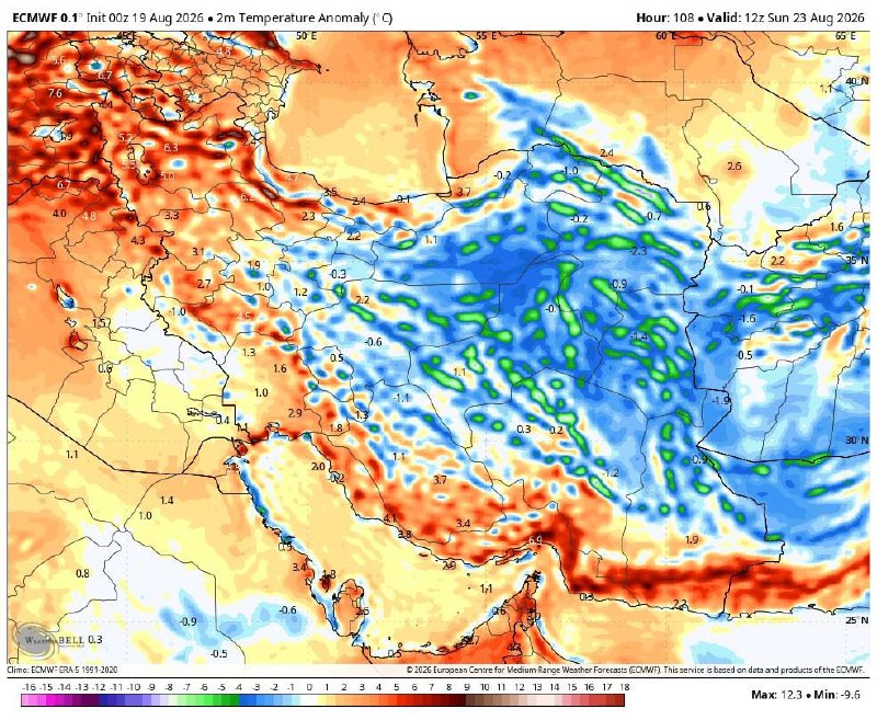 هواشناسی تهران و البرز: 📆 1405 /5/28❗️کاهش محسوس دما طی روزهای شنبه و یکشنبه در کشور ...📊 همانطور که گفتیم روزهای شنبه و یکشنبه شاهد کاهش دما در