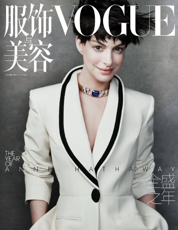 Fresh Fashion: Энн Хэтуэй в новой съёмке для китайского Vogue пробует новый образ и напоминает, что нам тоже нужно не бояться экспериме