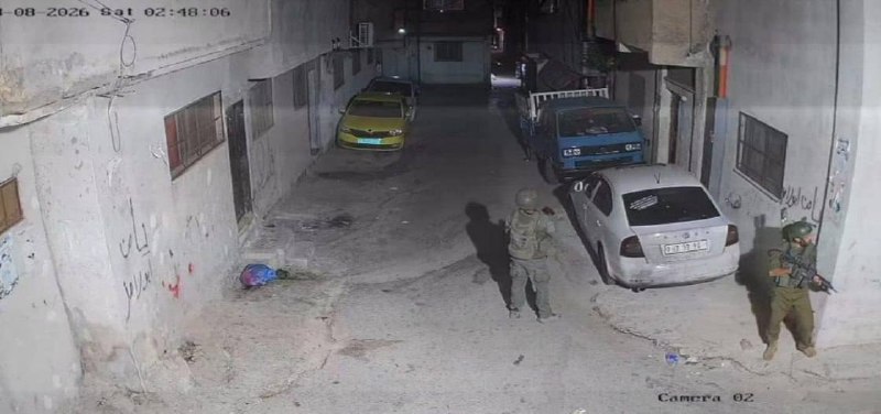מנוכחות כוחות הכיבוש בתוך מחנה בלאטה, מזרחית לשכם.