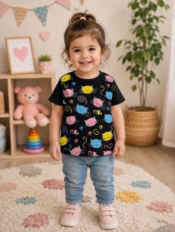 لباس فسقلی: ☀️New summer🌞collectionکالکشن تابستانی فسقلیتی شرت تک پسرانه📏📐سایز بندی: ۴۰ ۳۵رنگبندی زیبا 🌈🌈جنس:پارچه نخ پنبه درجه يك💯♥