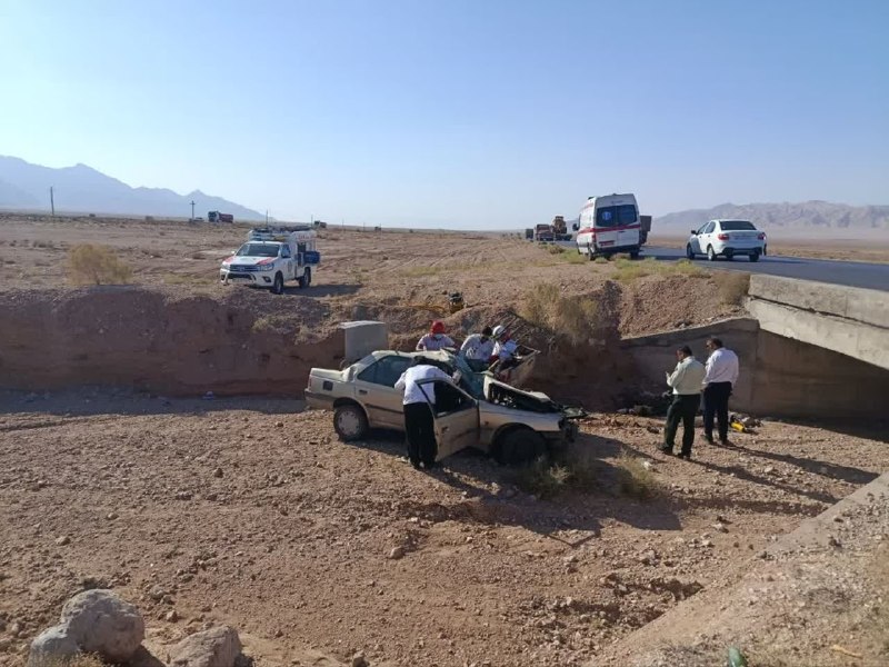 توفان یزد: واژگونی پژو ۴۰۵ در کیلومتر ۵۰ محور مهریز به انار یک فوتی برجای گذاشت✅توفان یزد@Toofaneyazd