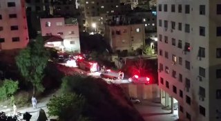 מזירת התהפכות רכב באזור אלמכפיה בשכם