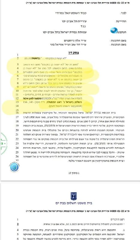 🇮🇱 עיריית ת"א ניסתה להצר את צעדיהם של עשרות בתי כנסת בת"א בין היתר כאשר דרשה מהם לחתום על הסכם חדש שבו נד…