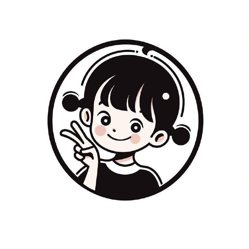 用 Midjourney 尝试生成 logo，内容是可爱的小女孩，效果不错，出了很多喜欢的图，用其中最满意的一张打底画了最终稿，真的是提升了几倍的效率