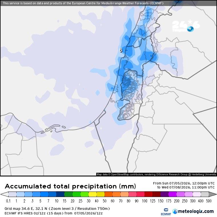 🇮🇱 התגעגעתי למפות משקעים: בבקרים ובלילות הקרובים ייתכנו גשמים קלים, בעיקר בחוף, אך ייתכן גם יותר בפנים הא…