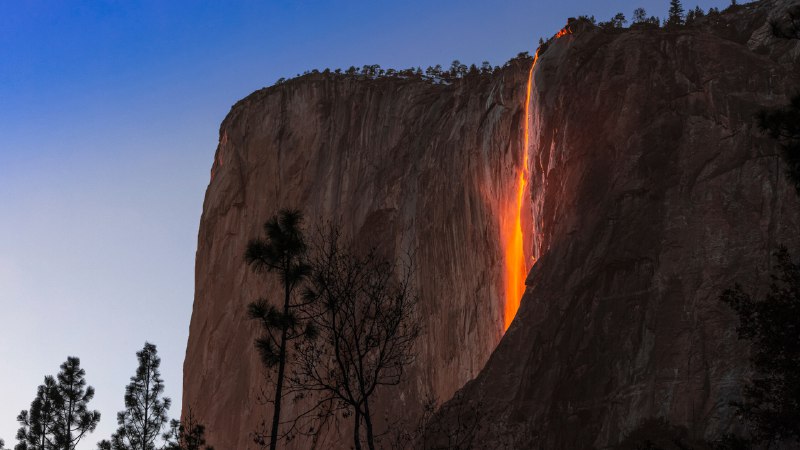 Where light fallsHorsetail Fall in Yosemite National Park, California (© Jorge Villalba/Getty Images)