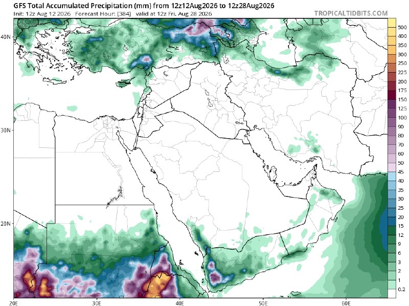 پارس ودر 📡: 🌎بارش تجمعی 16 روز آینده 🔸مدل آمریکا 🌦بارش های نچندان دلچسب در نوار شمالی و جنوب ✅کانال تخصصی پارس ودر ⛈️ 🇮🇷 @pars_weath