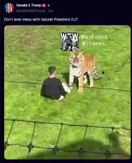 US President Donald Trump on the Doncaster tiger enclosure incident: "Never mess with nature! President DJT".