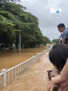 🇮🇱 סין: הצפות כבדות עדיין מתרחשות בעיר גוויגאנג לאחר קריסת הסכרים כתוצאה מהטייפון מייסאק. שלמה מזג אוויר.