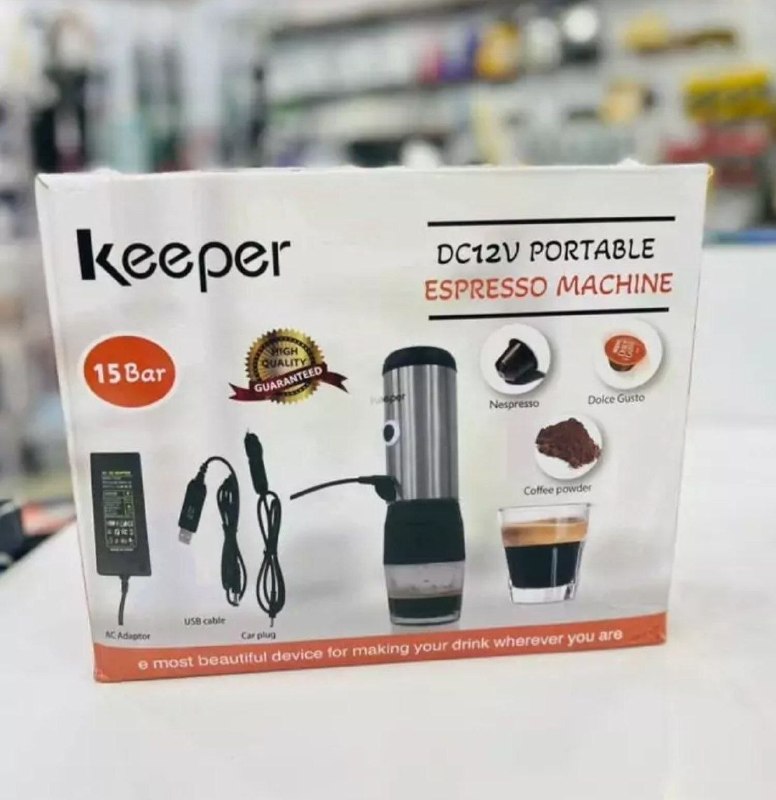 عمده فروشی بازار صالح آباد: ❇️ اسپرسو ساز ۱۵ بار مسافرتی برند Keeper🔸 پخش اکرامی -------------✅ اطلاعات تماس:📱09220140312✅ کانال تلگرام:@ekrampelast