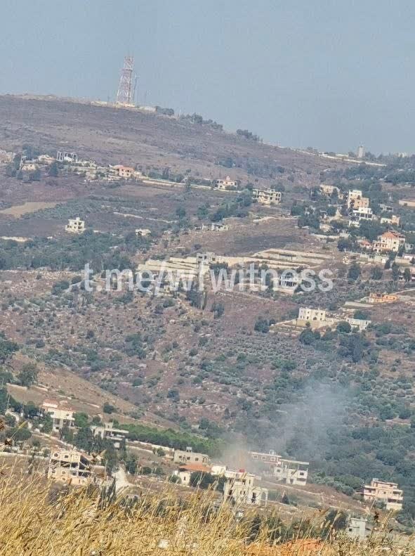 ️🇱🇧🇮🇱 תמונה של ירי הארטילריה הישראלית בחולה, דרום לבנון.