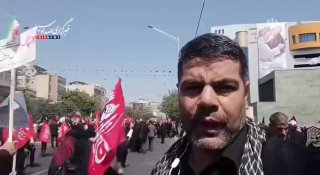 🎦 נוכחותם של מספר עצום של אנשים ברחובות סביב המקדש להלווייתו של האימאם שנהרג