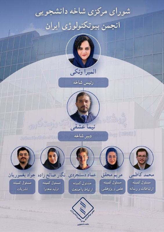 انجمن علمی زیست شناسی دانشگاه یزد: معرفی شورای مرکزی شاخه دانشجویی انجمن بیوتکنولوژی ایران 🧬🌱مسیر پیشرفت علم، با ایدهها آغاز میشود؛ اما با همدلی، همکاری