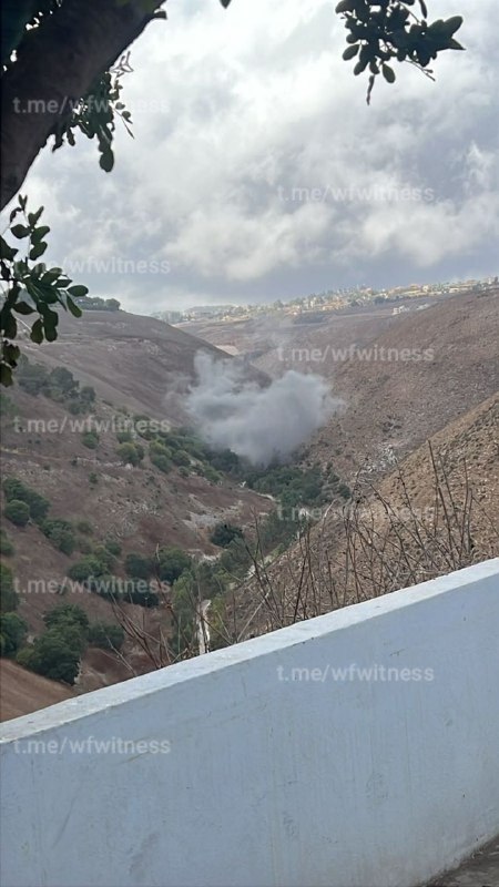 ️🇱🇧🇮🇱 תמונה של הפגזה ארטילרית שפקדה את שאקרה בדרום לבנון.
