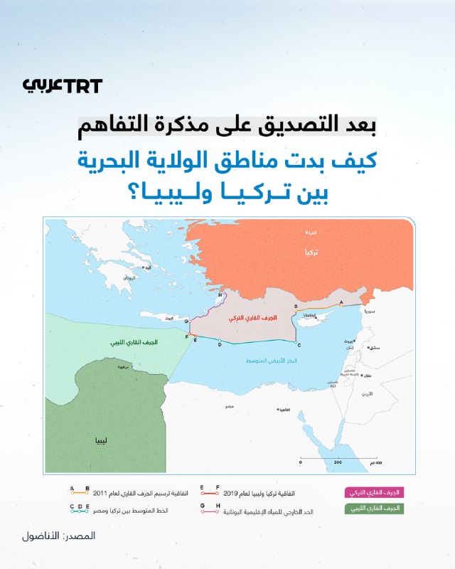 To determine maritime jurisdiction in the Mediterranean Sea. The Libyan House of Representatives votes unanimously to adopt the Memorandum of Understanding signed between the Government of National Accord and the Government of Turkey. So what did the map look like?