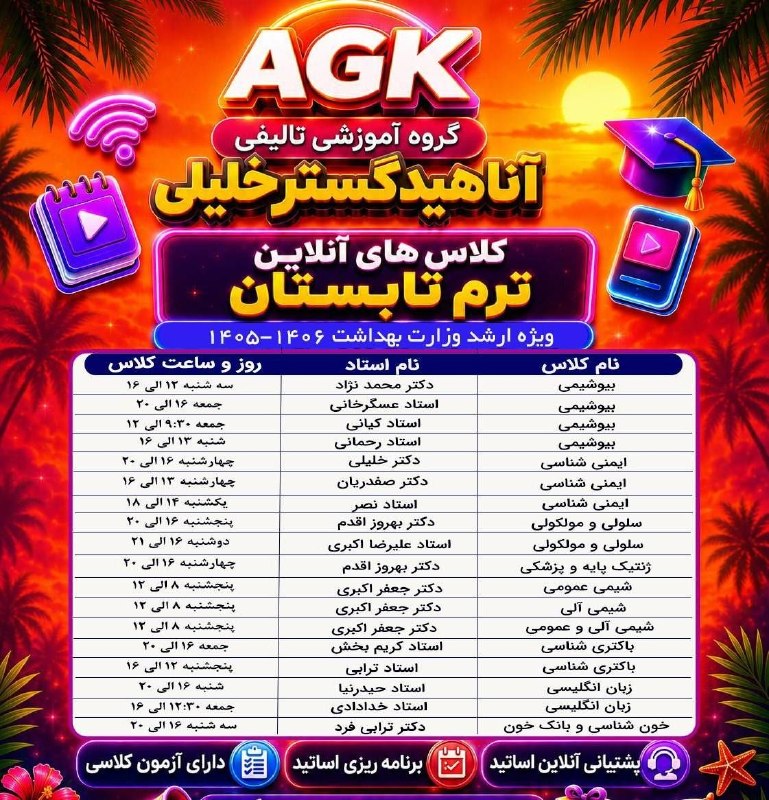 گروه آموزشي تألیفی دكتر خليلي (شيراز): 🚀 جلسات دوم رایگان کلاس‌های آنلاین ترم تابستان شروع شد!🫵🏻 اگه قرارِ امسال نتیجه‌ای بگیری که خودت بهش افتخار کنی، از همین