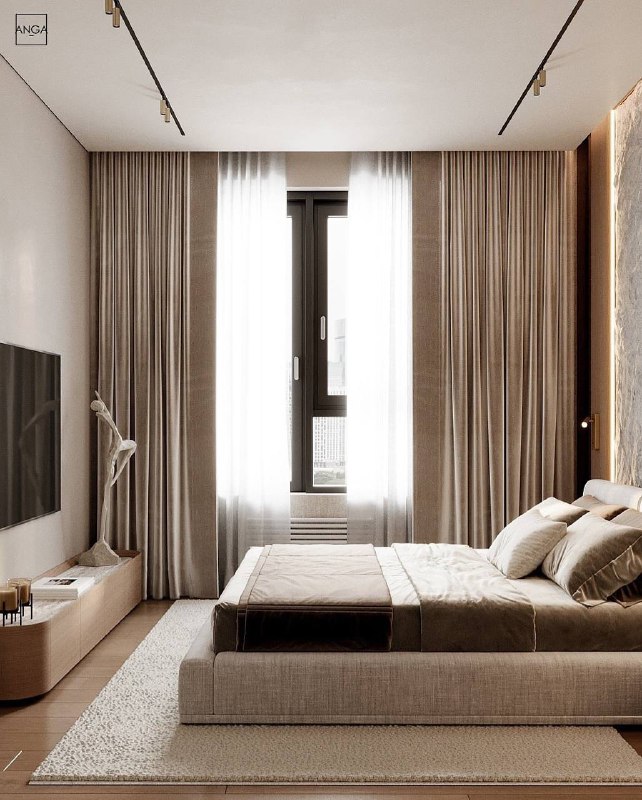 Элегантна спальня в спокойных оттенках | Дизайн | Интерьер | Ремонт - изображение 7 - элегантна, спальня, спокойных