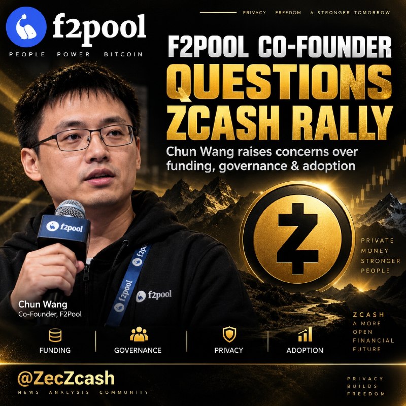 F2POOL CO-FOUNDER QUESTIONS ZCASH RALLY — BUT HOW STRONG IS HIS CASE?