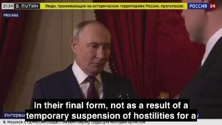 ️🇷🇺🇺🇸🇺🇦 נשיא רוסיה ולדימיר פוטין אמר כי מוסקבה הודיעה לוושינגטון כי היא מוכנה לחדש את המשא ומתן המשולש הכולל את רוסיה, ארצות הברית ואוקראינה, שמטרתו הסדר שלום מקיף במקום הפסקת אש זמנית.