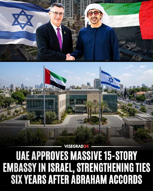 איחוד האמירויות הערביות מתקדם עם תוכניות להקים שגרירות ענקית וקבועה בת 15 קומות בעיר החוף הישראלית הרצליה…