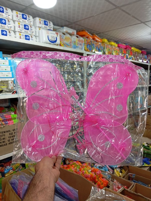 پخش عمده اسباب بازی ایرانی و خارجی ارج تویز arjtoys: 🌺بال فرشته تل و عصا دار🌺در رنگهای متنوع 🌺۱۴۸۰۰۰ تومان