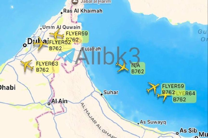 6 refueling planes flying in the Middle East.