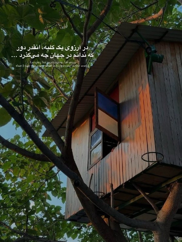 ژلوفن | gelofen: در آرزوی یک کلبه، انقدر دورکه ندانم در جهان چه میگذرد ...@gelofen | ژلـــوفـن