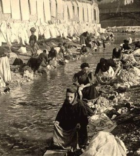 Laundry day on the streets of Nice, France, 1908.Time Machine | Historical Photo