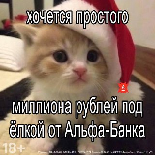 Пускай Новый год закружит ваш успех так же, как крутится барабан суперкешбэка в приложении Альфа-Банка. Там как раз разыгрывают миллион рублей!Чтобы побороться за деньги, выполняйте простые задания: например, закупайтесь продуктами или обедайте в кафе. Чем