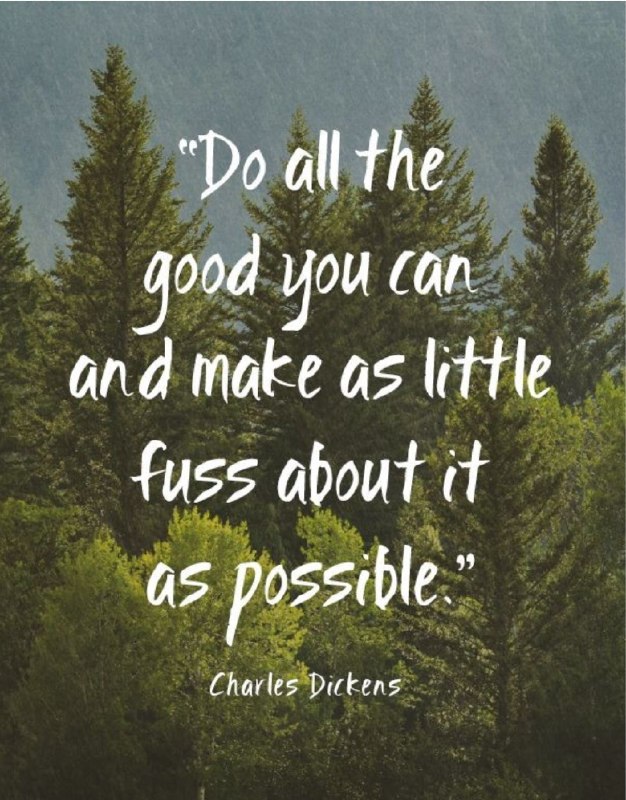 English Quotations: Do all the good you can and make as little fuss about it as possible.#Charles_Dickensتا میتوانی نیکی کن و تا حد امکان س