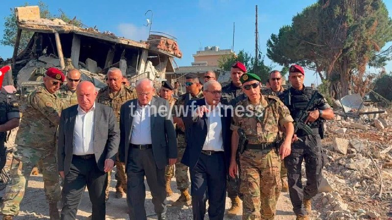 ️🇱🇧 ראש ממשלת לבנון, נוואף סלאם, הגיע לעיירה זוותאר אל-גרבייה, מלווה בשר ההגנה, מישל מנצור, בעקבות נסיגת…