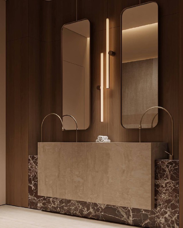 Тёплый интерьер сан. узла для любителей минимализма. Автор проекта leqb architects . - изображение 2 - тёплый, интерьер, сан