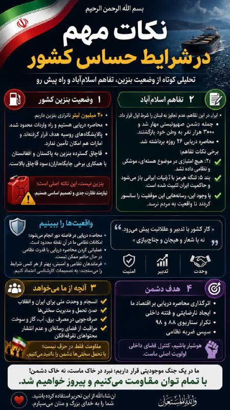 نسرارضوی: نکات مهم در شرایط حساس کشور #اینفوگرافی#نیشابور#نسرا_رضوی🌐نهضت سواد رسانه ای انقلاب اسلامیاستان خراسان رضوی 🆔 instagram.