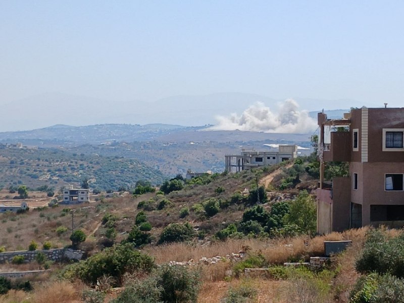דחוף: הכיבוש מבצע מבצע הפצצה חדש בעיירה טייבה, דרומית ללבנון.