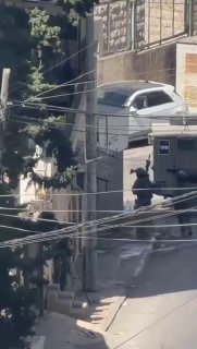חלק מנוכחות רכבי כיבוש וכוחות חי"ר ליד בית החולים המתמחה שכם