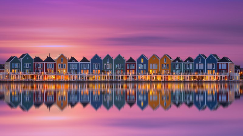 Rainbow rides and quiet vibesThe Rainbow Houses of Houten, Netherlands (© George Pachantouris/Getty Images)