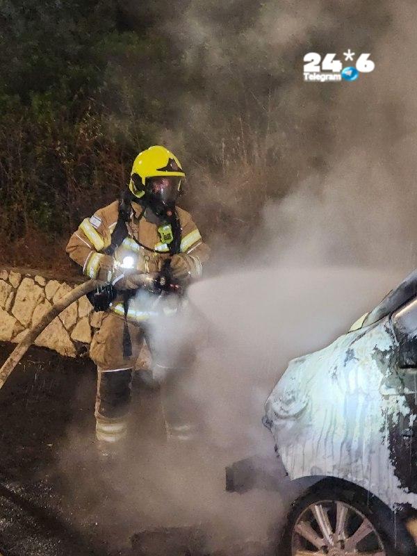 רכב מסחרי עלה באש בחיפה; אין נפגעים