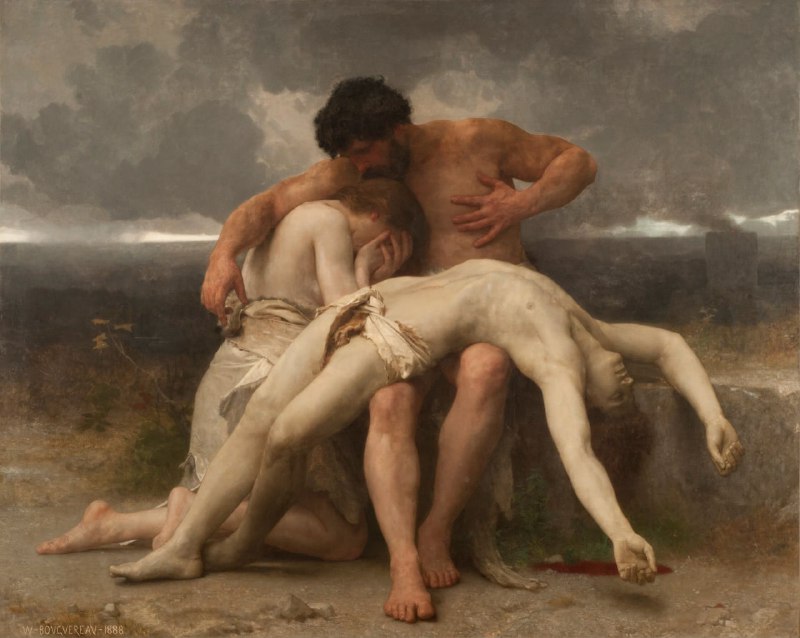 موزه لوور | The Louvre: ✔️ نخستین سوگواری؛ 1888✔️ ویلیام آدولف بوگرو✔️ موزه ملی هنرهای زیبا، بوینس آیرس🔪 داستان این اثر مربوط به قتل هابیل به دس