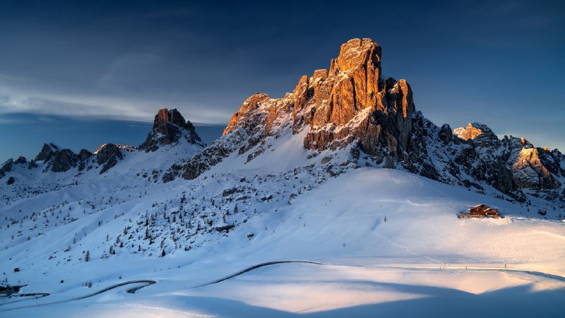 Ra Gusela—peak of the Olympic seasonRa Gusela peak at Giau Pass, near Cortina d'Ampezzo, Italy (© Tomasz Podolski/Getty Images)